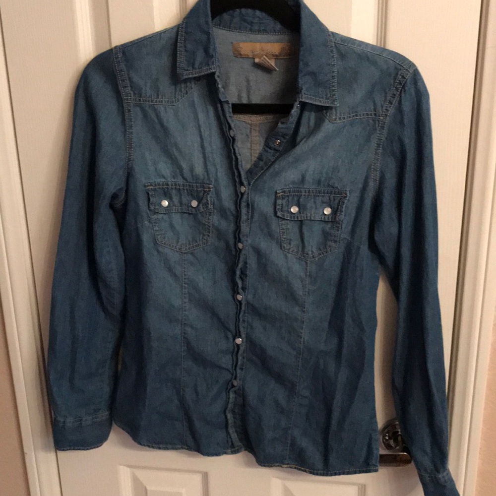 Denim button up shirt